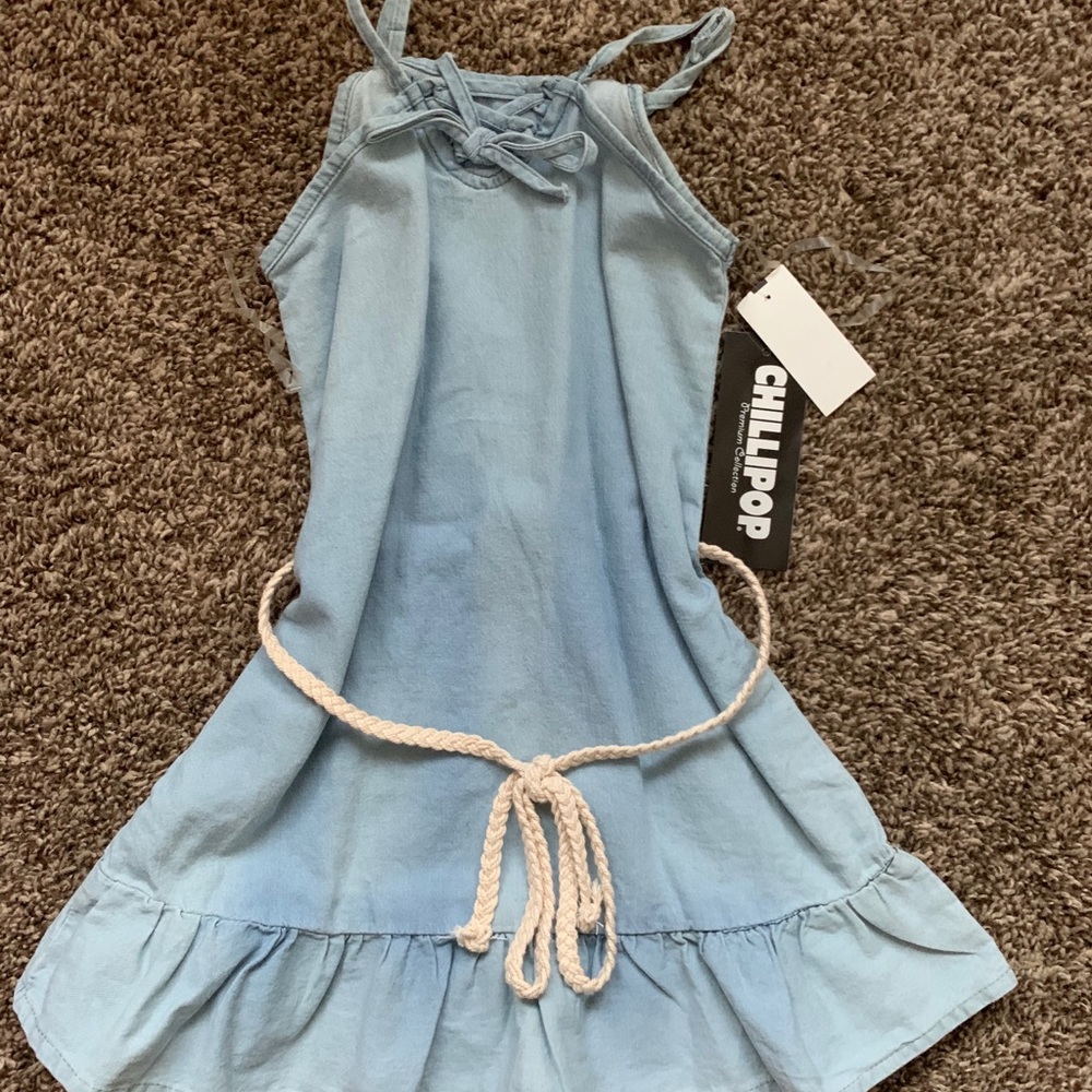 Basic jean skinny strap dress